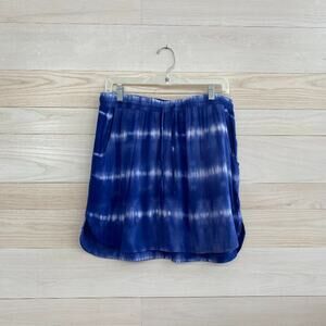 Merona Blue and White Tie Dye Mini Skirt